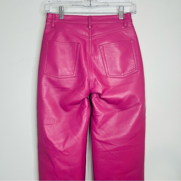 Aritzia Melina Pant Rhodon Pink faux leather size 2 - Picture 7 of 10